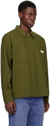 Marni Green Zip-Up Long Sleeve Shirt