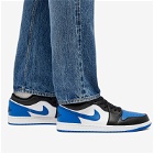 Air Jordan Men's 1 Low Sneakers in White/Royal Blue