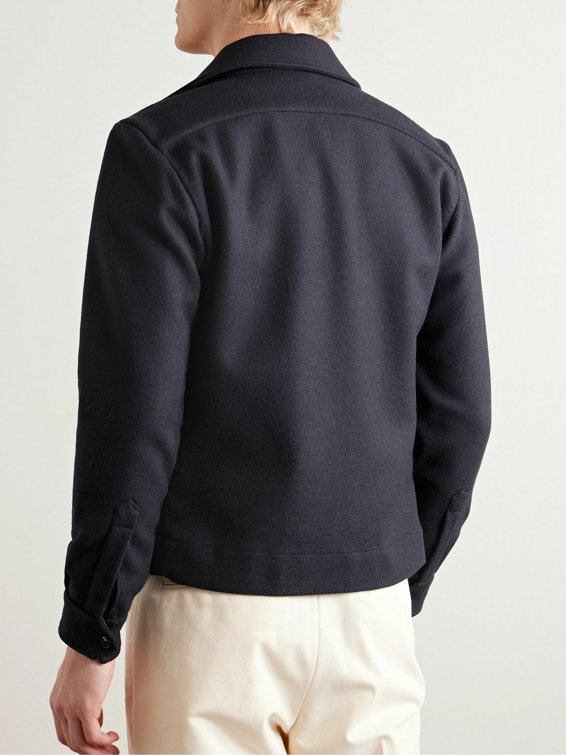 De Petrillo - Virgin Wool-Felt Jacket - Blue De Petrillo