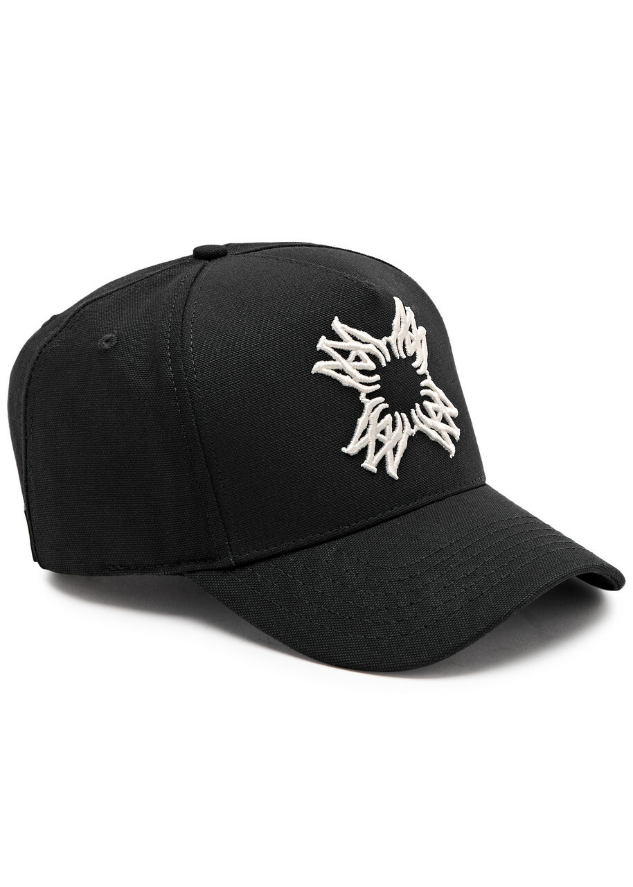 ラスト1点！AMIRI MA ロゴキャップ Quad キャンバス ブラック Amiri MA Quad Logo-embroidered Canvas cap - Black - One Size Amiri