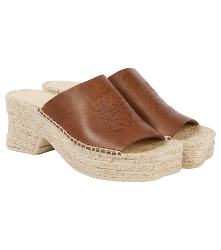 Photo: Loewe Paula's Ibiza Petal 80 leather espadrille wedges