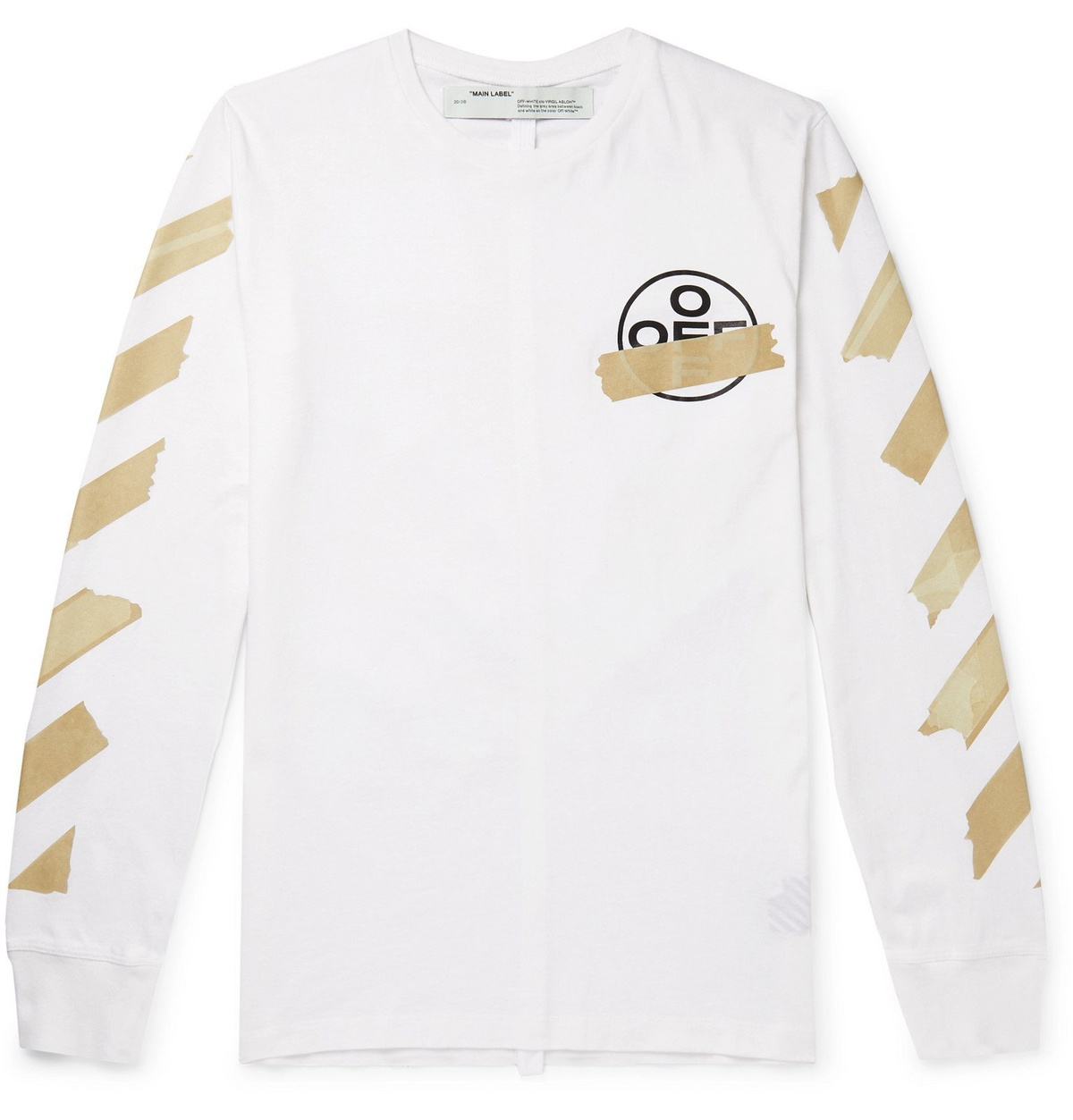 Photo: Off-White - Slim-Fit Logo-Print Cotton-Jersey T-Shirt - White