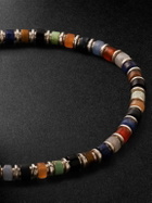 M. Cohen - Sapet Sterling Silver Agate Beaded Bracelet - Silver