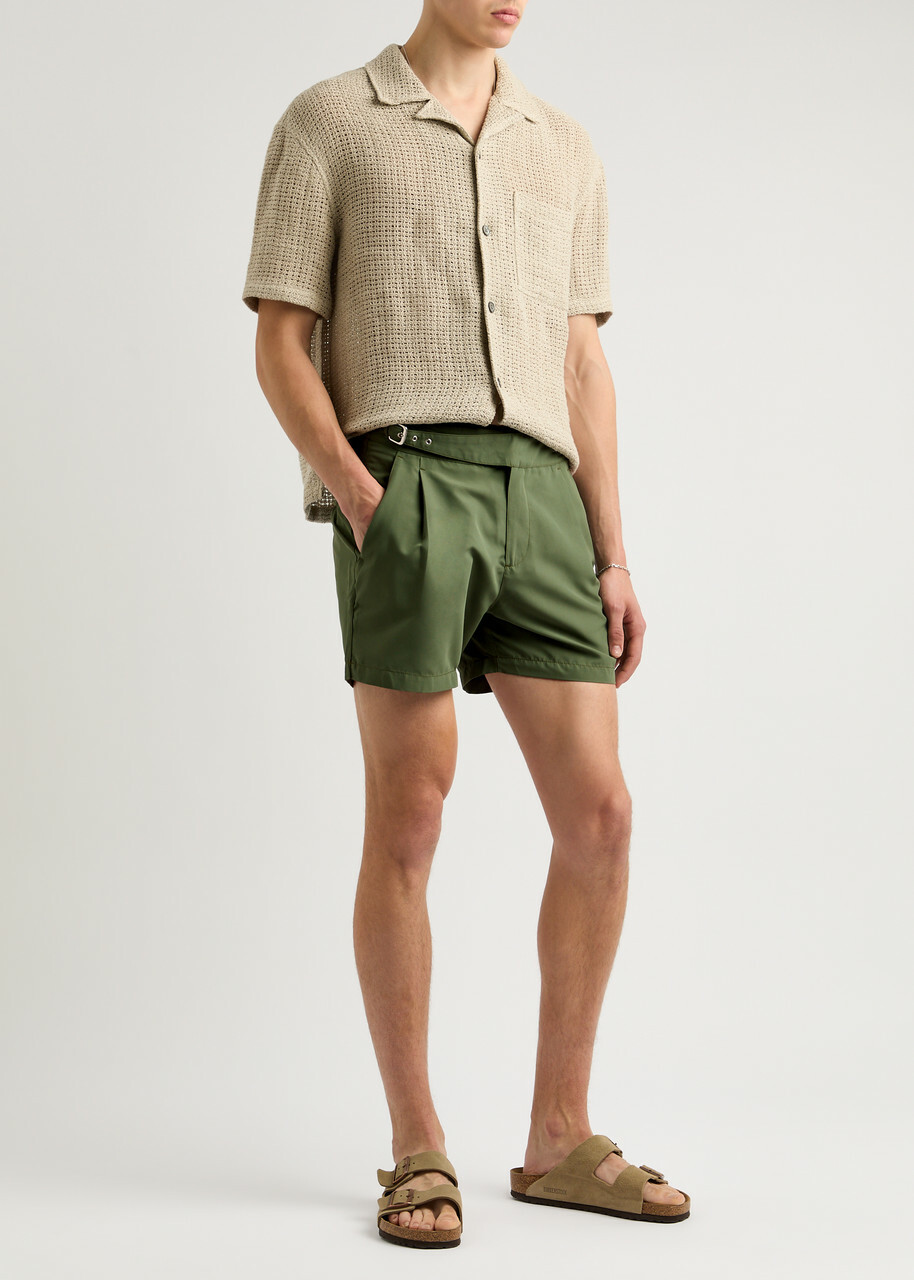 Gusari The London Shell Swim Shorts Green