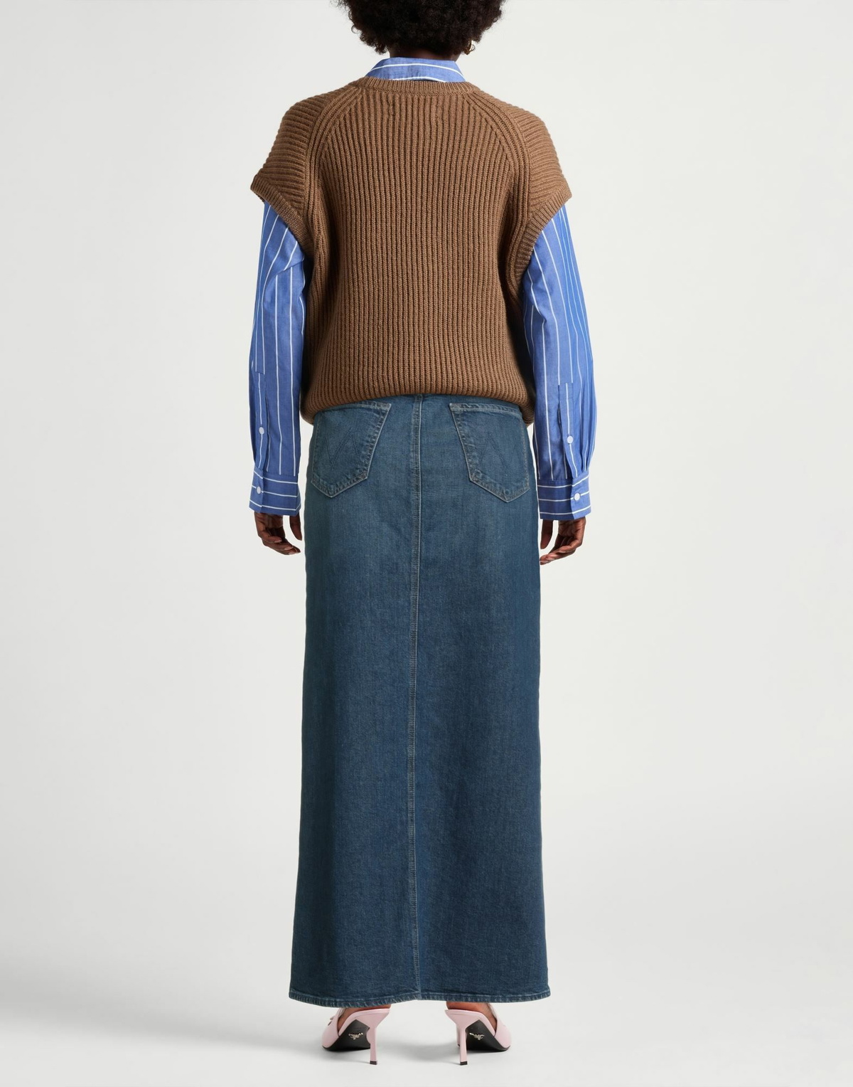 Mother Womens Denim skirt in Blue