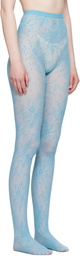 Swedish Stockings Blue Rosa Lace Tights