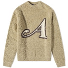 Awake NY Boucle A Crew Knit in Latte