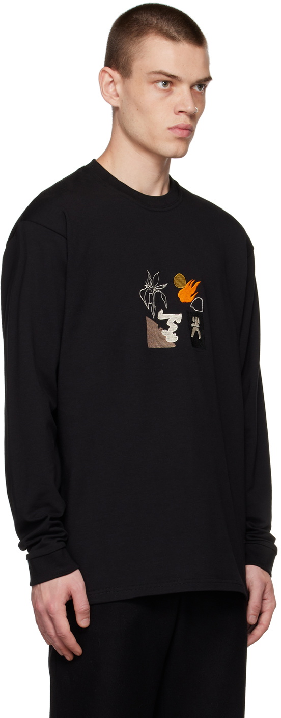 Bethany Williams Black Graphic Long Sleeve T-Shirt
