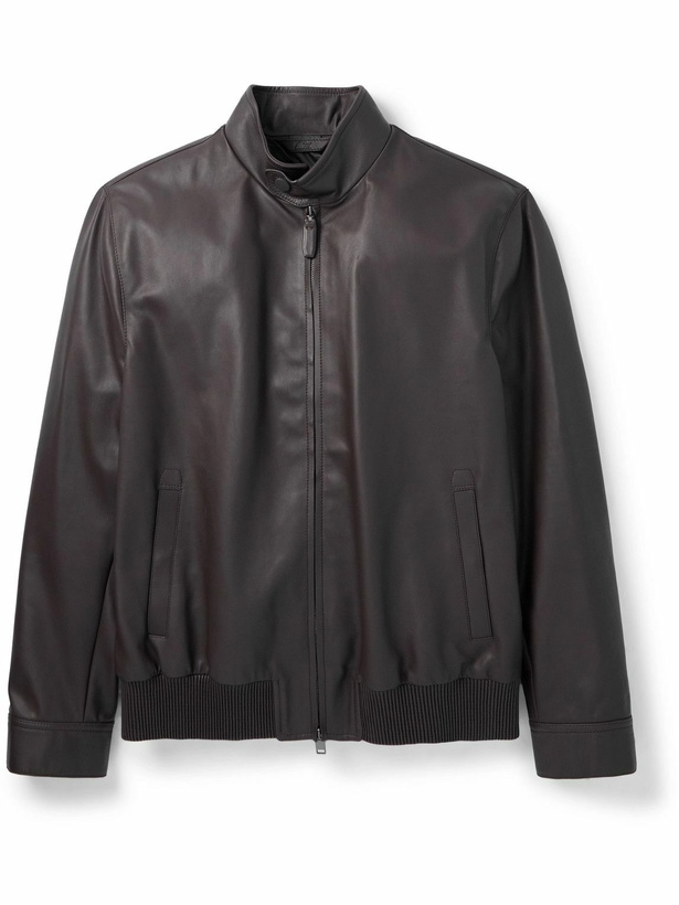 Photo: Brioni - Leather Jacket - Brown