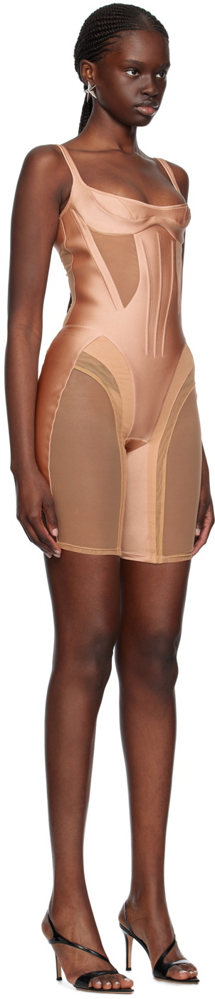 Mugler Tan Bicycle Jumpsuit