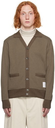 Thom Browne Brown Patch Cardigan