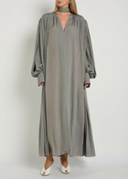Calvin Klein Natalie fil Coupé Brushed Satin Midi Dress Grey