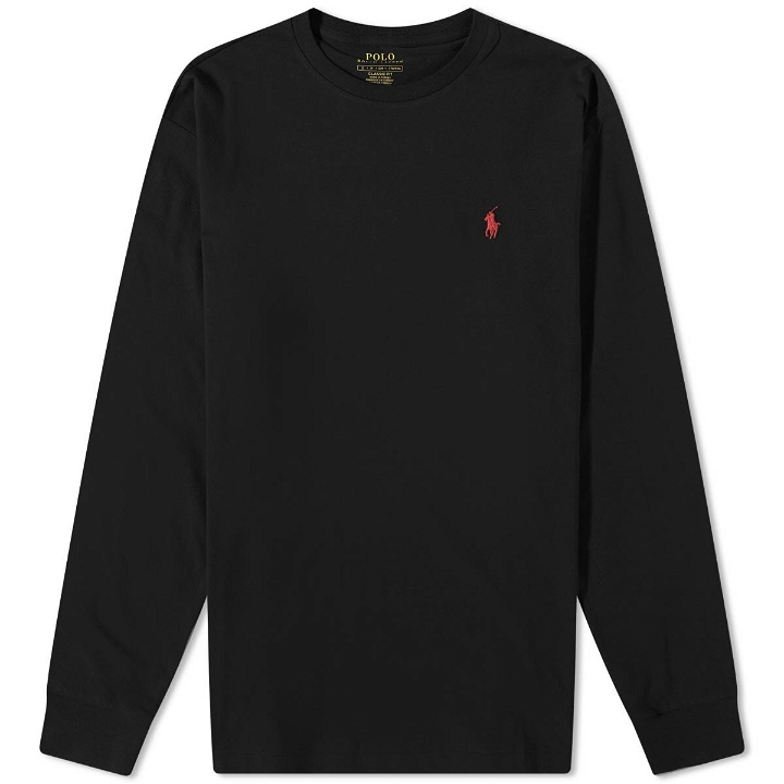 Photo: Polo Ralph Lauren Men's Long Sleeve T-Shirt in Polo Black