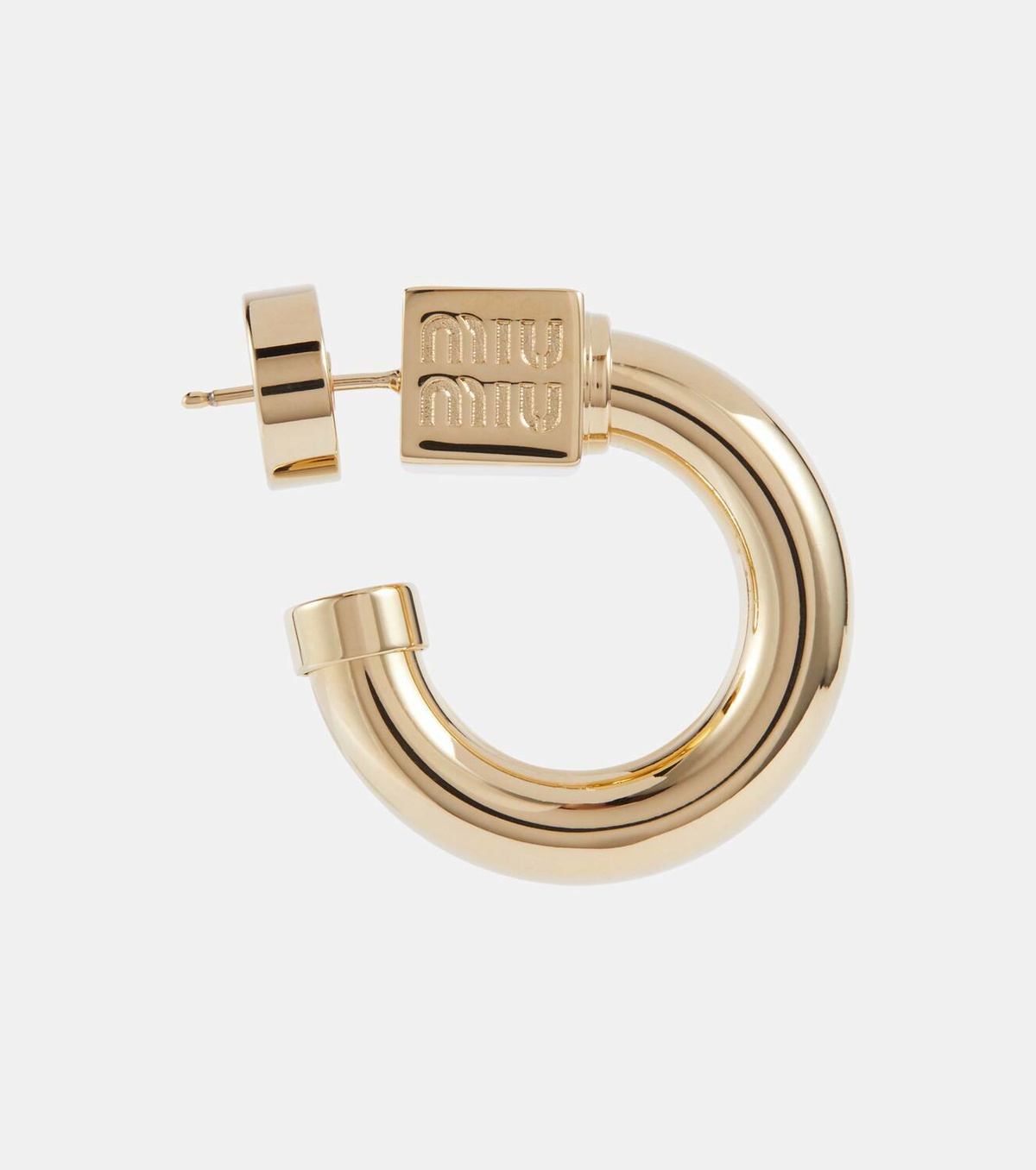 Miu Miu Logo hoop earrings