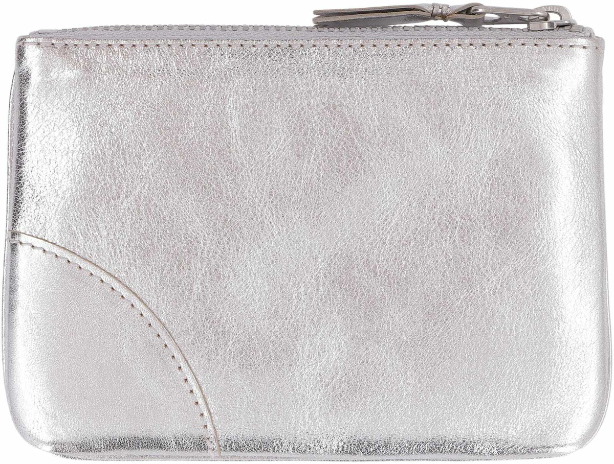 Comme des Garçons Wallet Logo Detail Flat Leather Pouch