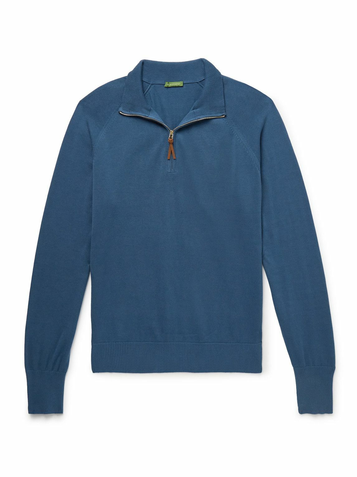Sid Mashburn - Cotton Half-Zip Sweater - Blue