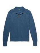 Sid Mashburn - Cotton Half-Zip Sweater - Blue