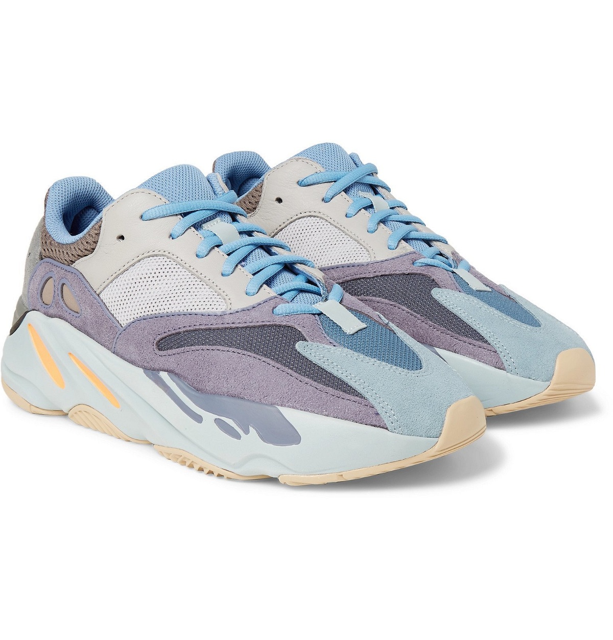 Photo: adidas Originals - Yeezy Boost 700 Suede, Leather and Mesh Sneakers - Blue