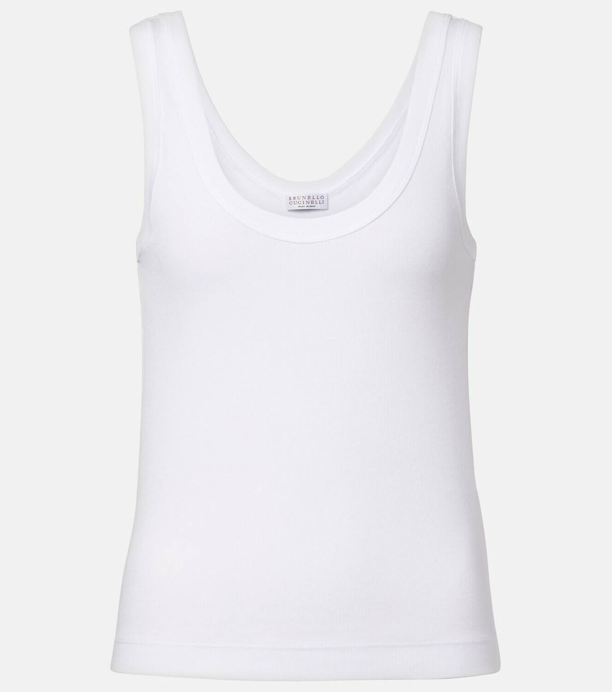 Brunello Cucinelli Monili cotton-blend tank top