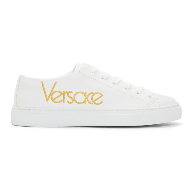 Versace White Vintage Logo Tribute Sneakers Versace