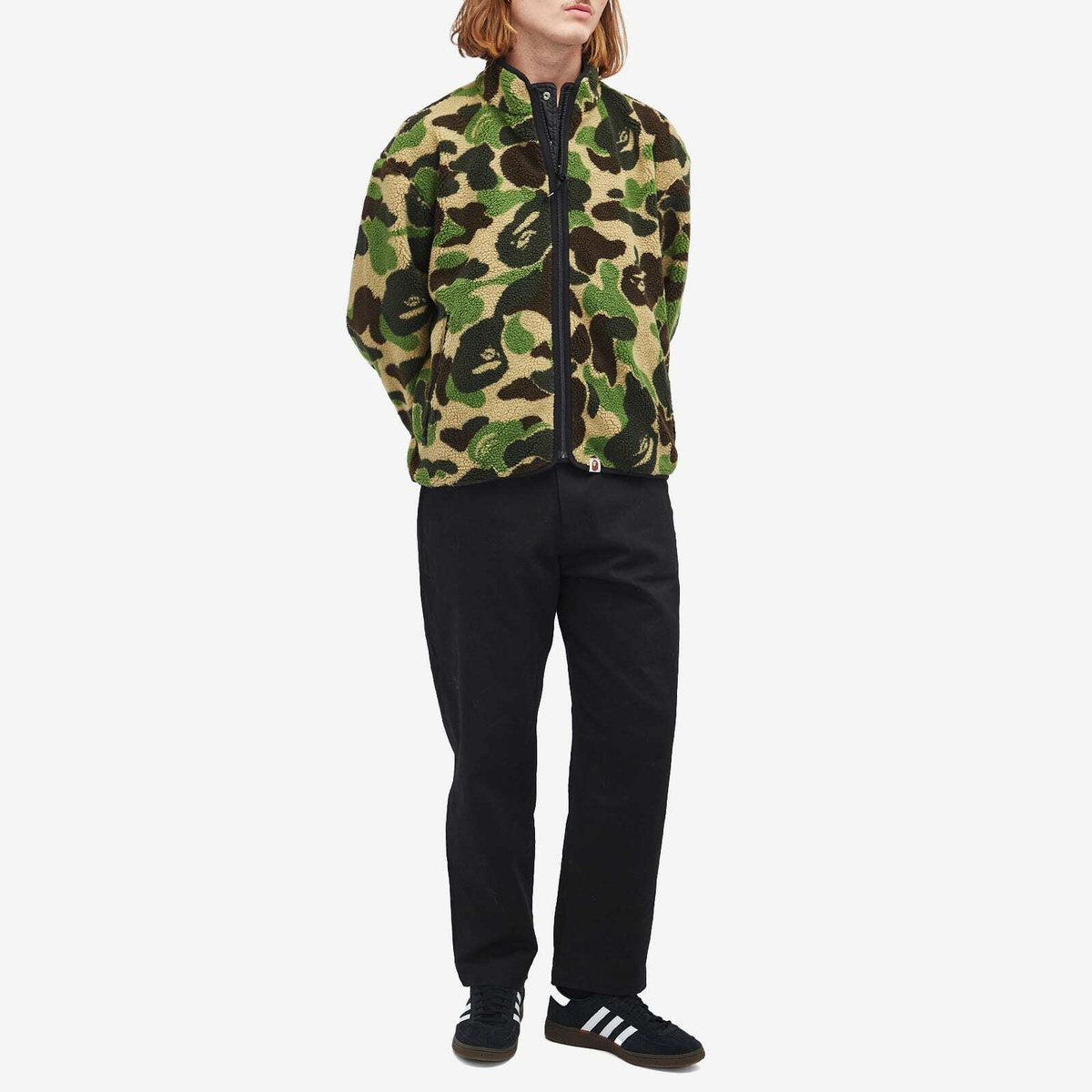 A Bathing Ape Men's ABC Camo Boa Reversible Jacket in Green A
