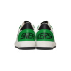 Golden Goose White and Green Ball Star Sneakers