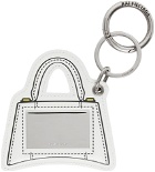 Balenciaga White Hourglass Mirror Keychain