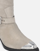Pinko Texas Suede Boots With Metal Toe Sand