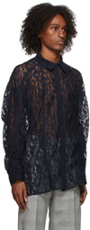 We11done Navy Lace Shirt