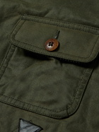 Polo Ralph Lauren - Polo Country Corduroy and Leather-Trimmed Waxed Cotton-Canvas Field Jacket - Green