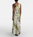 Tory Burch Printed belted cotton-blend maxi dress