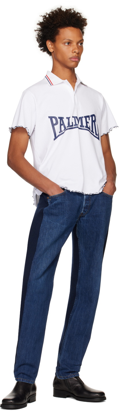 PALMER White Lettuce Edge Polo