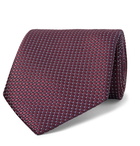 Ermenegildo Zegna - 8cm Pin-Dot Silk Tie - Men - Burgundy