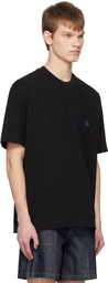 Solid Homme Black Embroidered T-Shirt