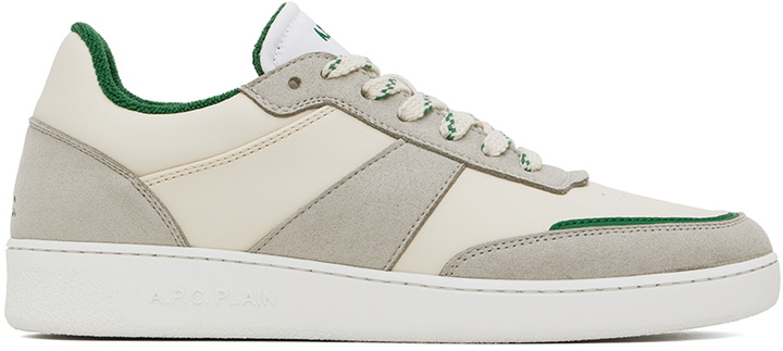 Photo: A.P.C. White & Gray Plain Sneakers