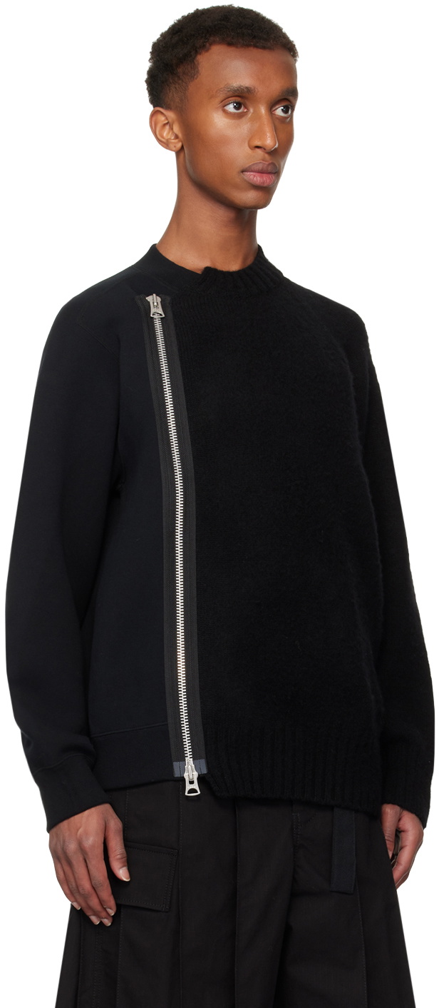 sacai Black Zip Sweater Sacai