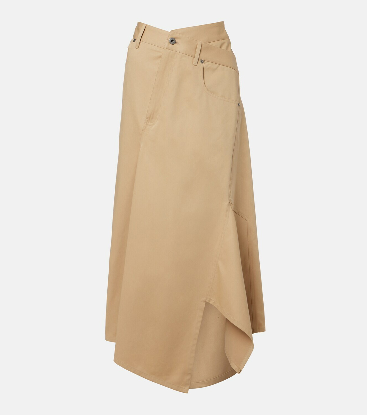 Loewe Asymmetric cotton midi skirt