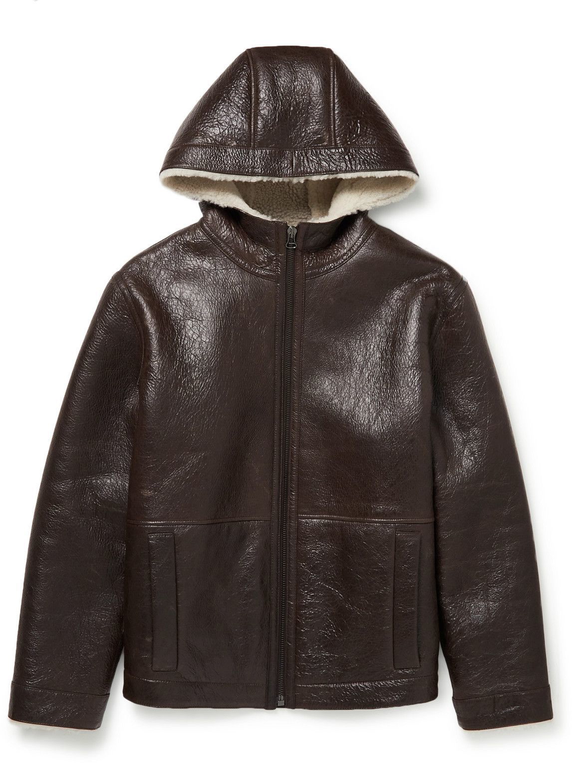 Photo: Yves Salomon - Shearling-Lined Leather Jacket - Brown