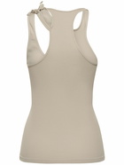 ANDREADAMO - Ribbed Jersey Top W/ Double Straps