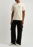 Amiri Bowling Printed Cotton T-shirt Beige