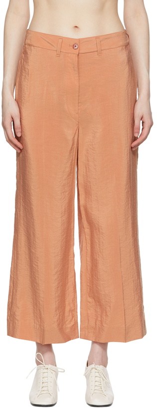 Photo: LEMAIRE Orange Silk Trousers