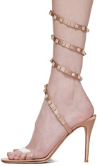 Valentino Garavani Pink Rockstud Heeled Sandals