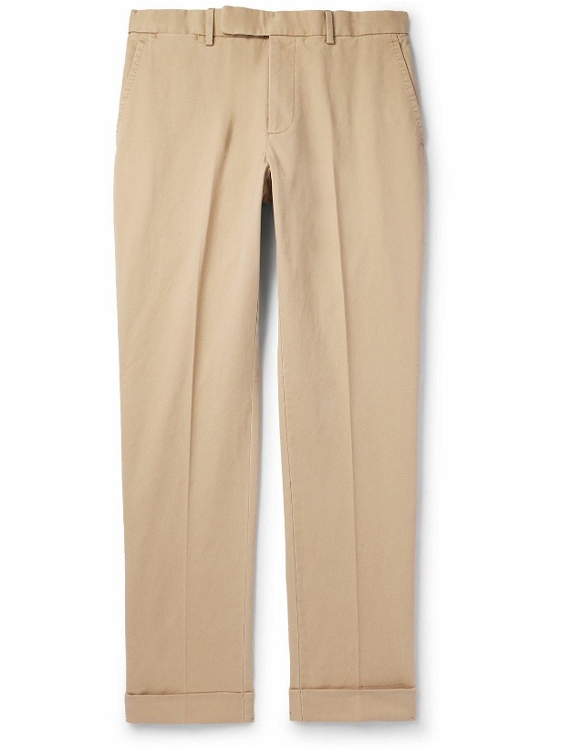 Photo: Polo Ralph Lauren - Straight-Leg Cotton-Blend Twill Suit Trousers - Neutrals