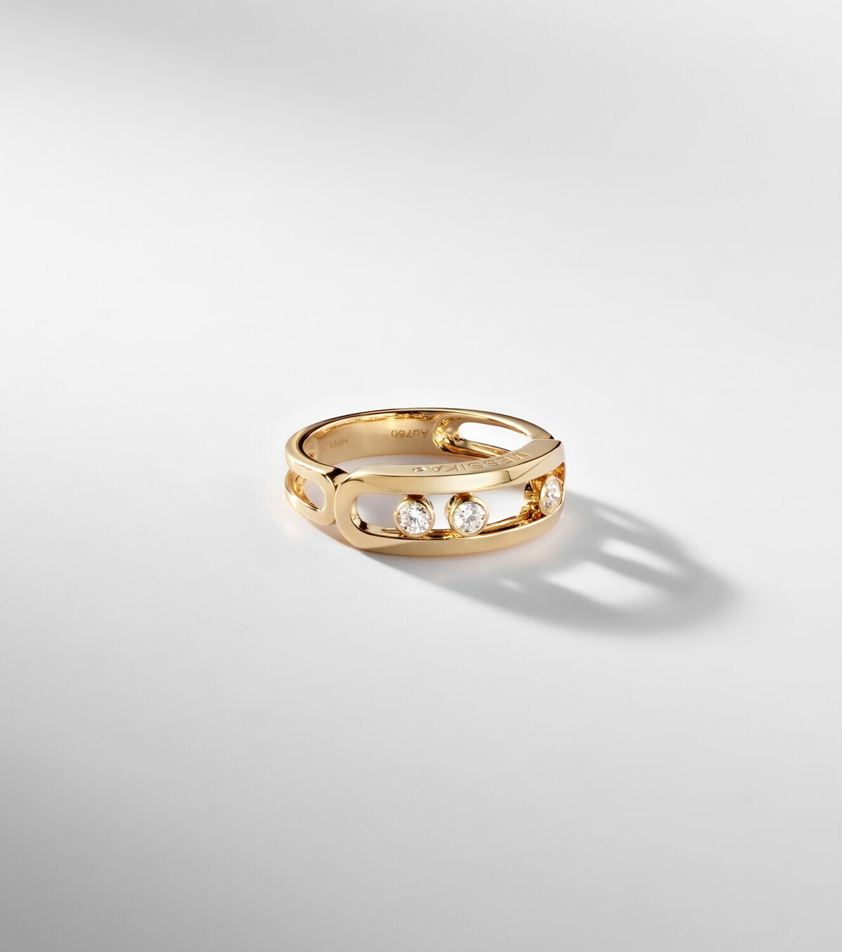 Messika Move Classique 18kt gold ring with diamonds