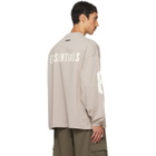 Fear of God ESSENTIALS Gray Merch Long Sleeve T-shirt