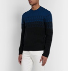 Club Monaco - Wool-Blend Jacquard Sweater - Blue