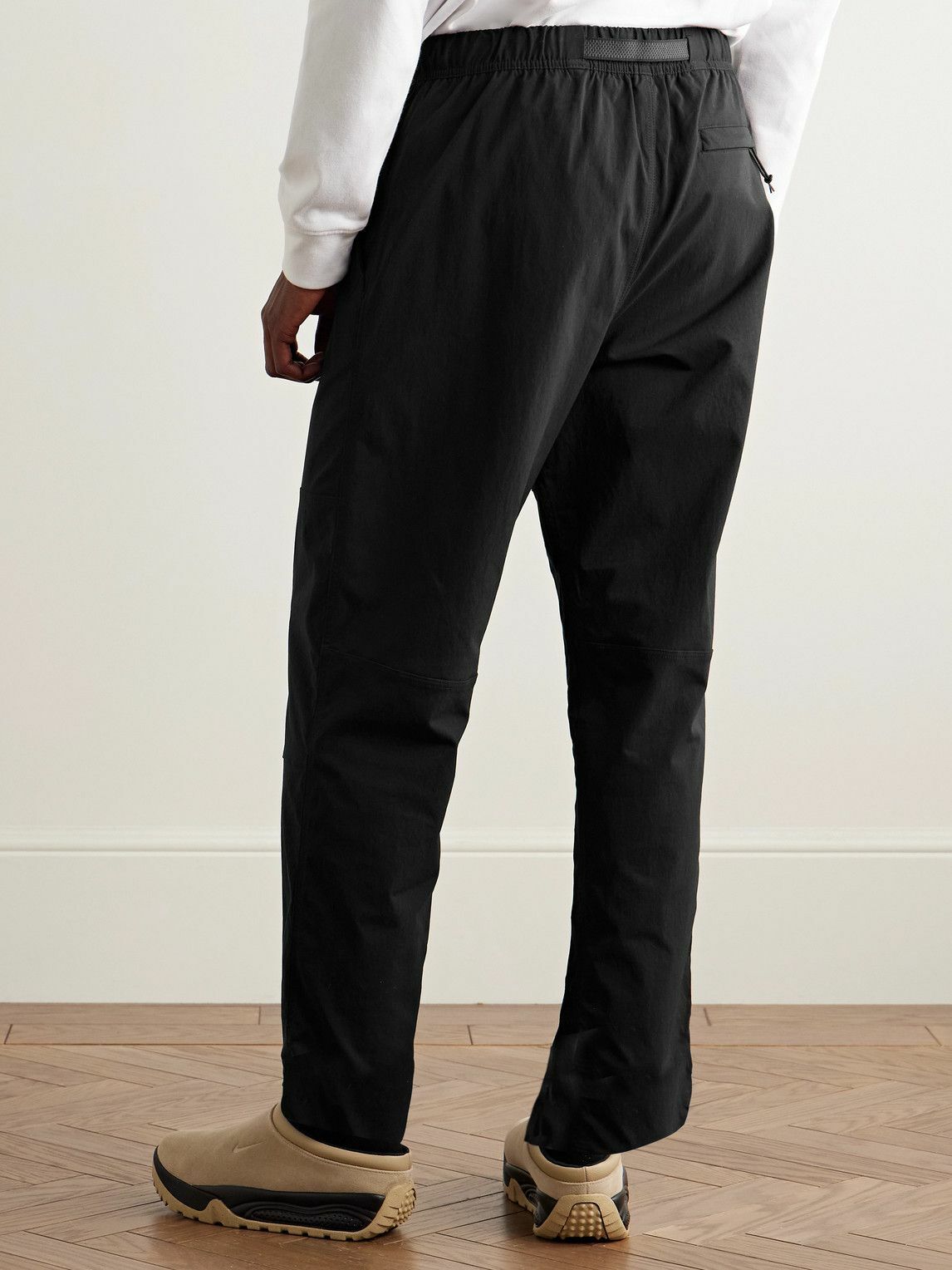 Nike - ACG Straight-Leg Belted Logo-Embroidered Shell Trousers - Black