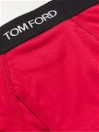 TOM FORD - Stretch-Cotton Briefs - Red