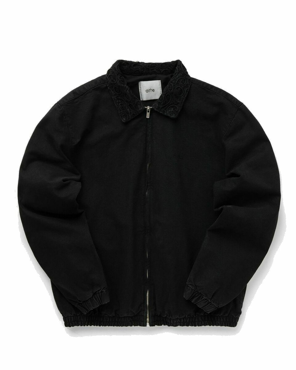 Photo: Arte Antwerp Embroidery Collar Jacket Canvas Black - Mens - Bomber Jackets/Denim Jackets