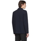 Comme des Garcons Homme Deux Navy Textured Dobby Blazer